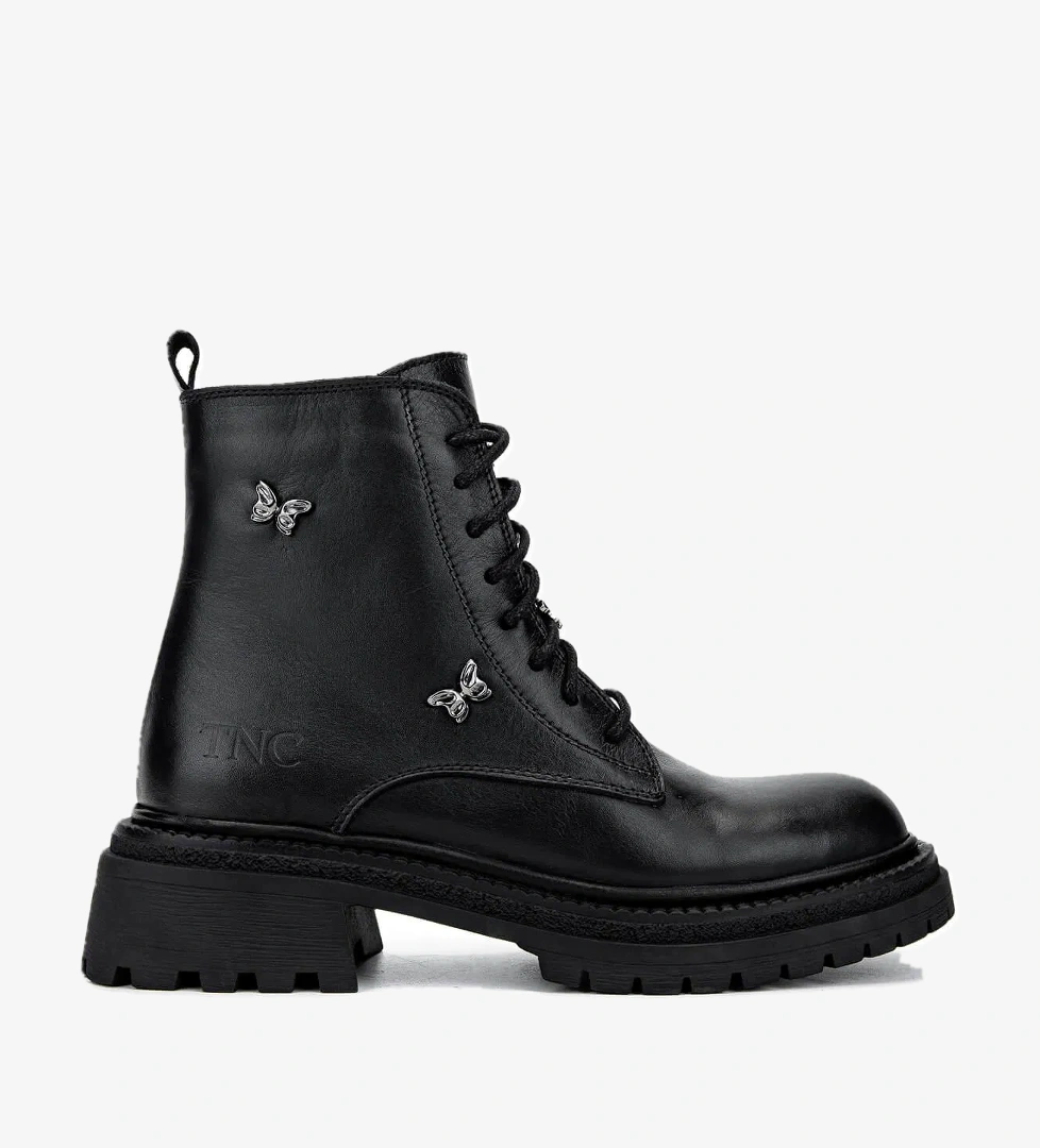 Tamer Tanca Tamer Tanca Kadın Hakiki Deri Siyah Deri Casual Bot model görseli