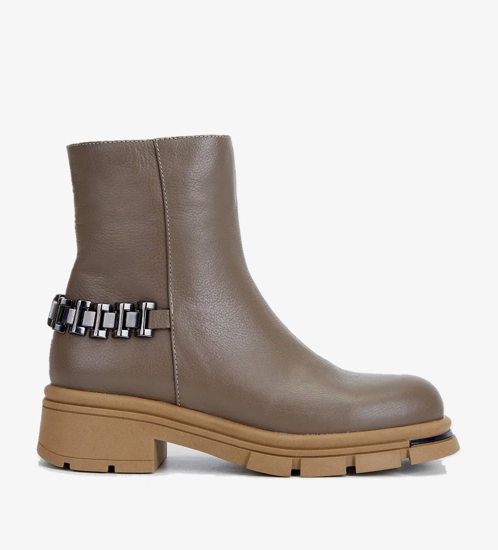 Tamer Tanca Tamer Tanca Kadın Hakiki Deri Bej Casual Bot model görseli