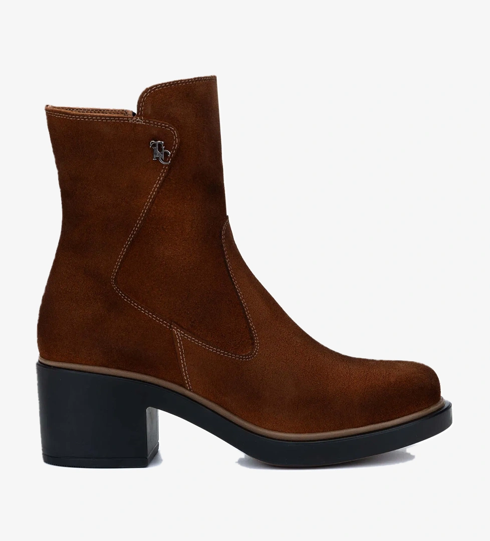 Tamer Tanca Kadın Hakiki Deri Kahverengi Casual Bot - Görsel 1