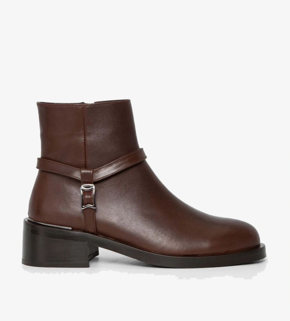 Tamer Tanca Kadın Hakiki Deri Kahverengi Casual Bot - Görsel 1