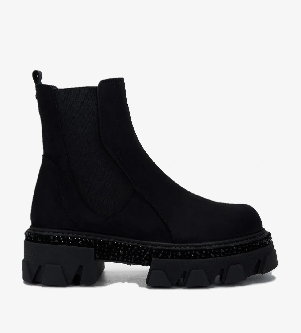 Tamer Tanca Kadın Hakiki Deri Siyah Nubuk Casual Bot - Görsel 1