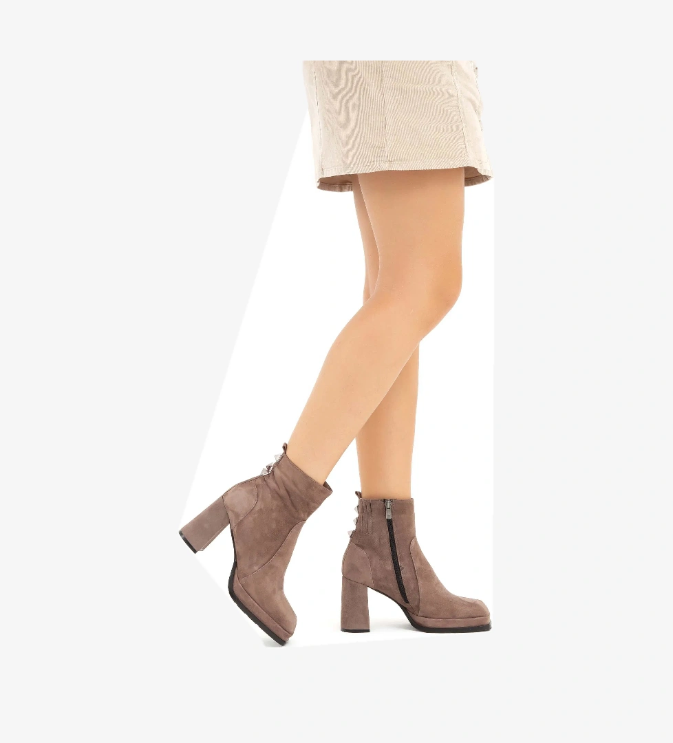 Tamer Tanca Kadın Hakiki Deri Kahverengi Casual Bot - Görsel 1