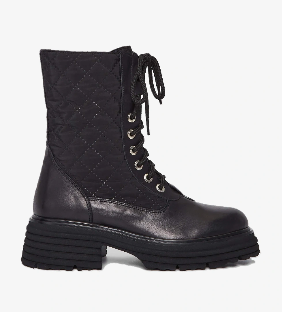 Tamer Tanca Kadın Hakiki Deri Siyah Deri Casual Bot - Görsel 1