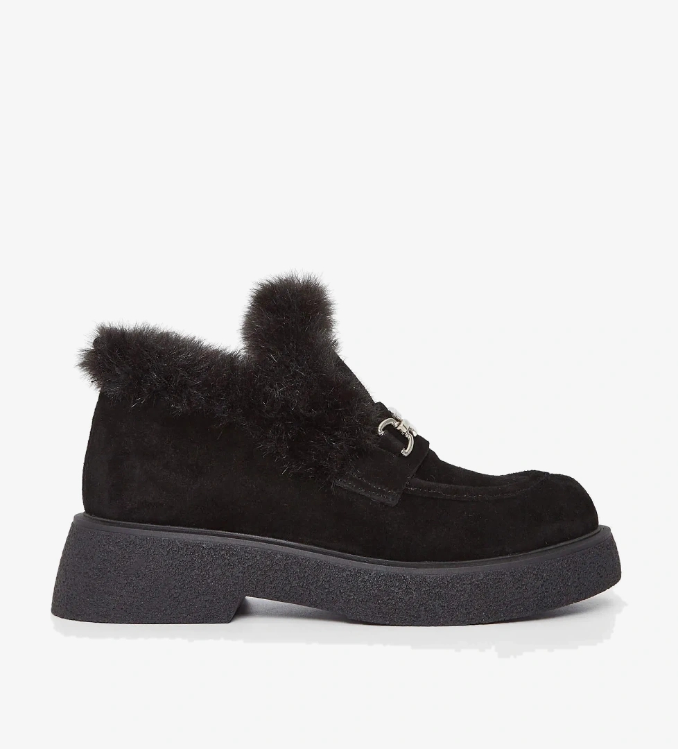 Tamer Tanca Tamer Tanca Kadın Hakiki Deri Siyah Süet Casual Bot model görseli