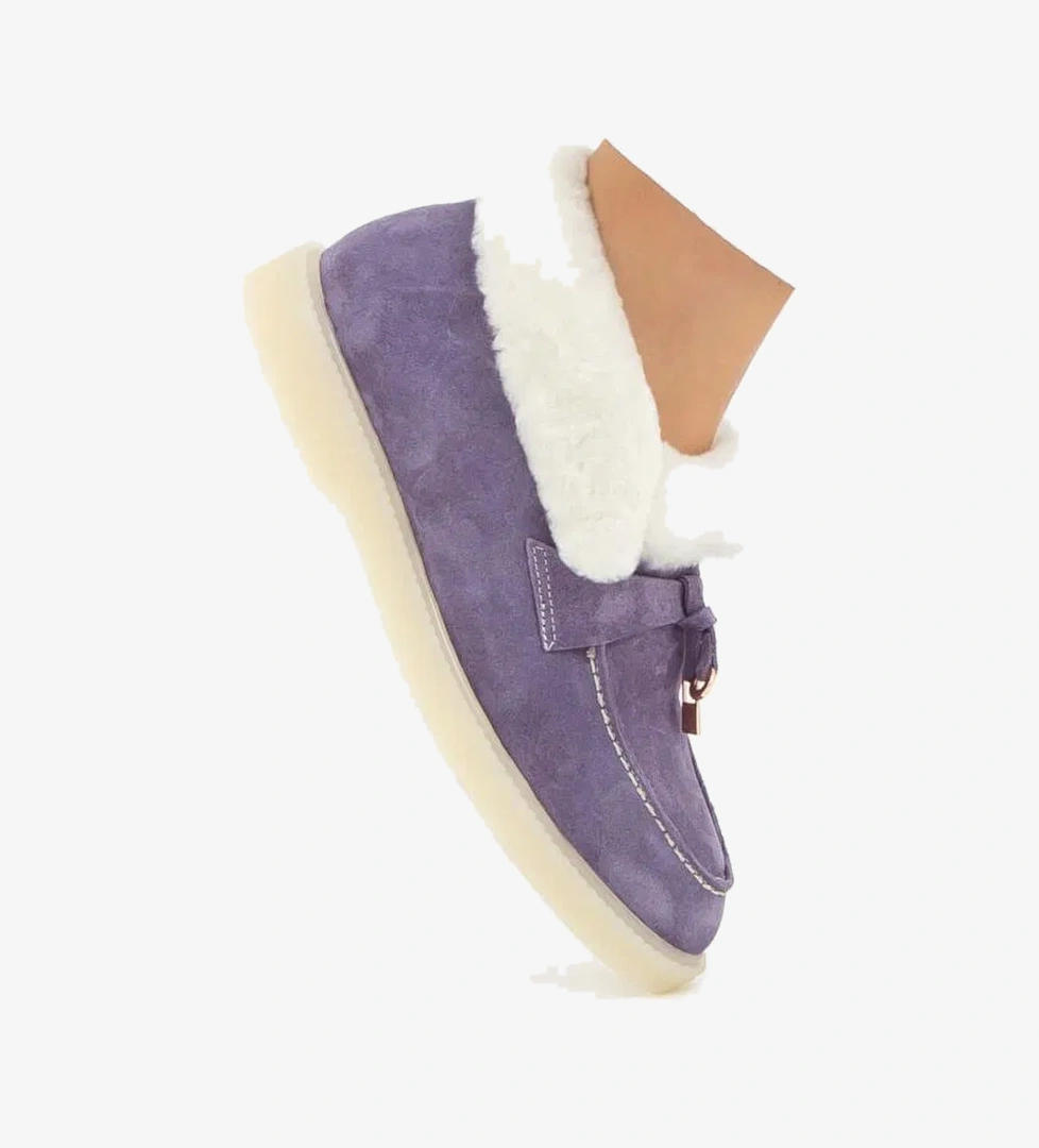 Tamer Tanca Kadın Hakiki Deri Mor Casual Bot - Görsel 1