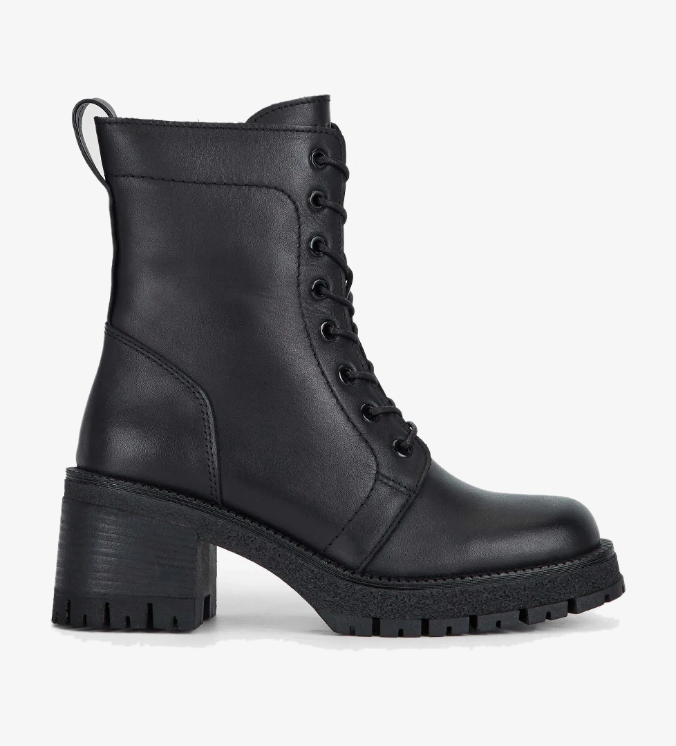 Tamer Tanca Kadın Hakiki Deri Siyah Deri Casual Bot - Görsel 1