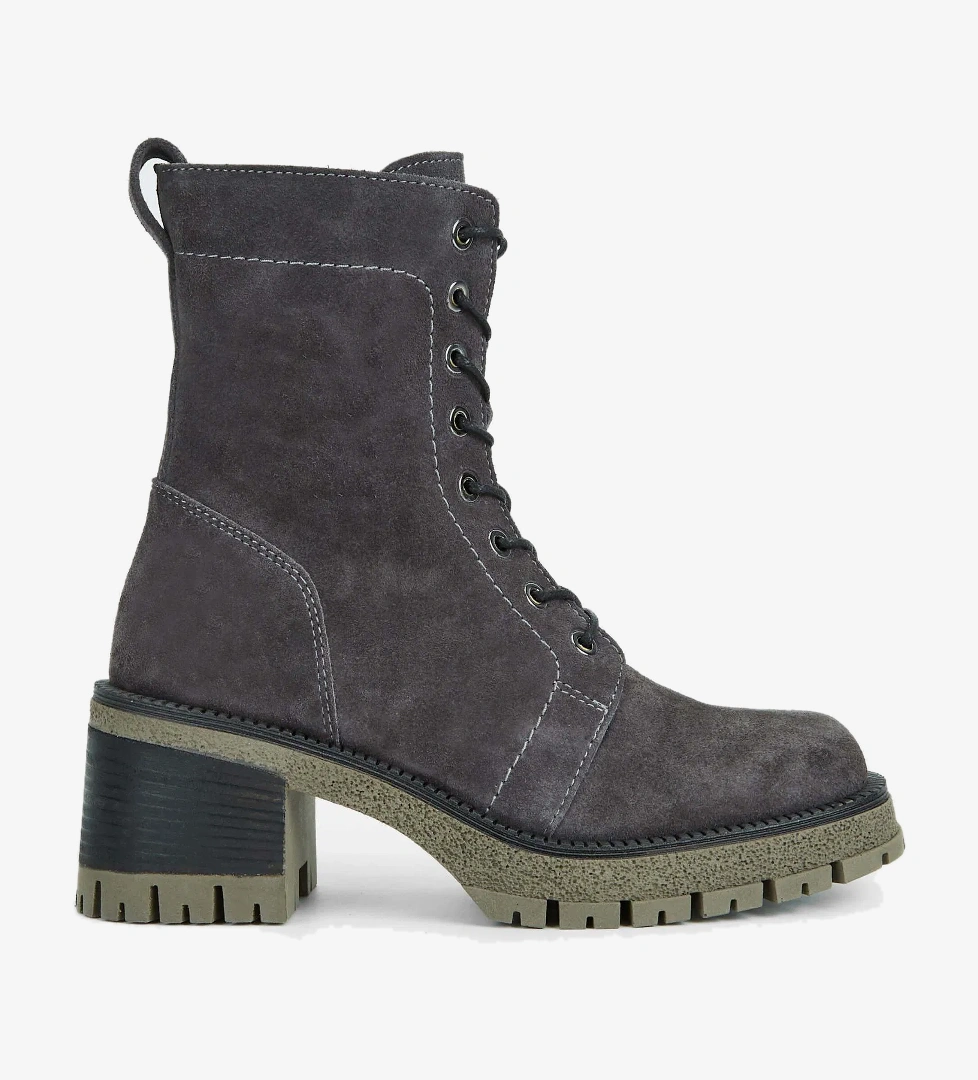 Tamer Tanca Kadın Hakiki Deri Taş Süet Casual Bot - Görsel 1