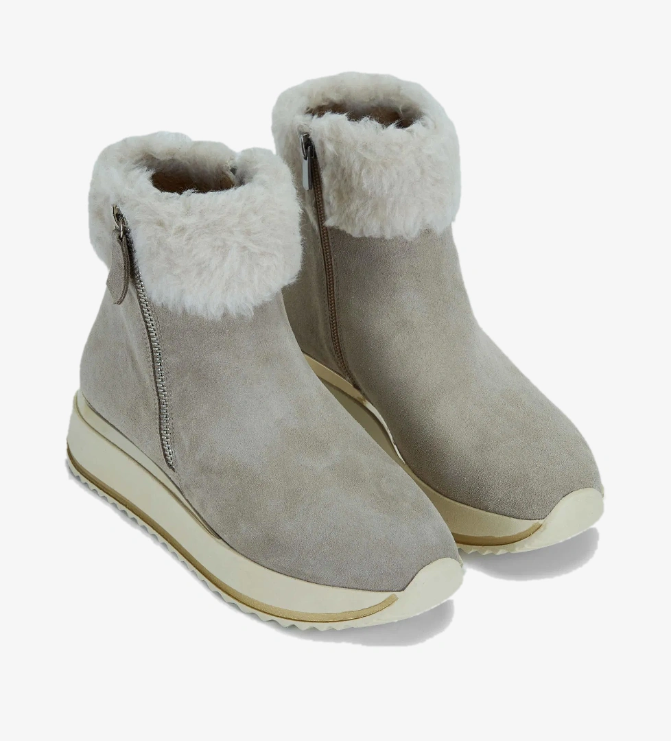 Tamer Tanca Tamer Tanca Kadın Hakiki Deri Bej Casual Bot model görseli