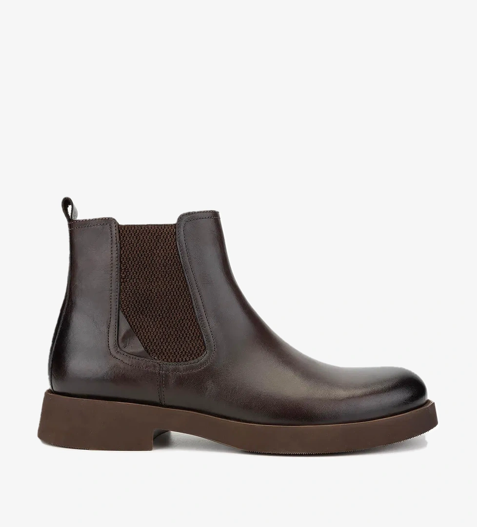 Tamer Tanca Tamer Tanca Erkek Hakiki Deri Kahverengi Casual Bot model görseli