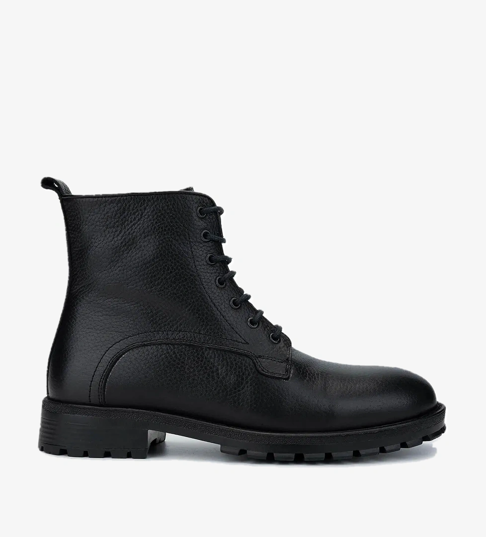 Tamer Tanca Tamer Tanca Erkek Hakiki Deri Siyah Deri Casual Bot model görseli