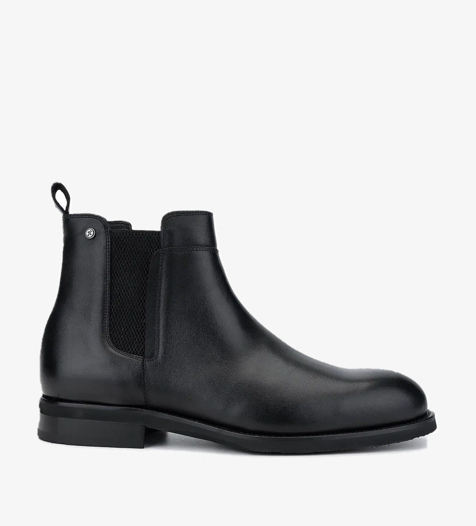 Tamer Tanca Erkek Hakiki Deri Siyah Casual Bot - Görsel 1