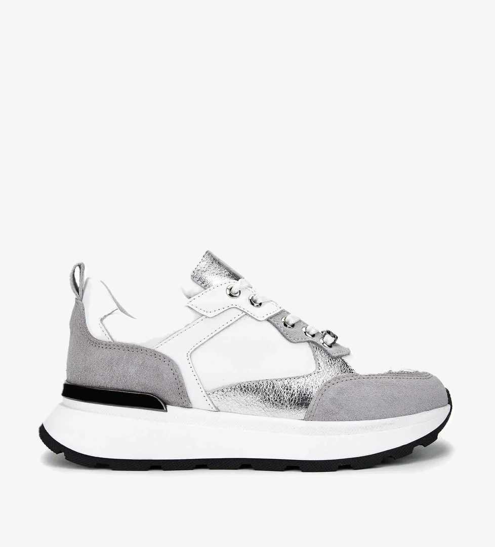 Tamer Tanca Kadın Hakiki Deri Gri Süet Sneakers &amp; Spor Ayakkabı - Görsel 1