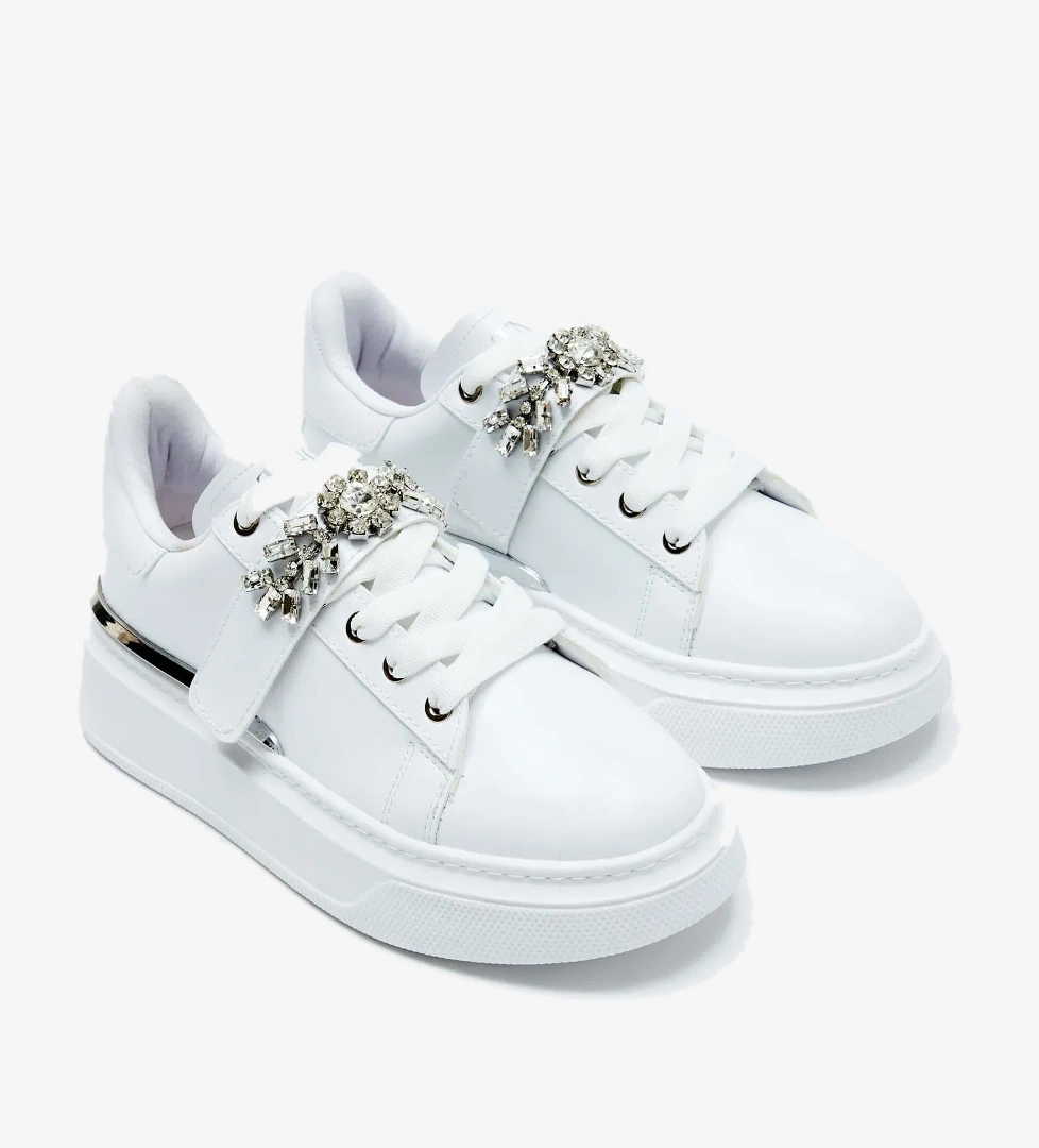 Tamer Tanca Kadın Vegan Beyaz Sneakers &amp; Spor Ayakkabı - Görsel 1