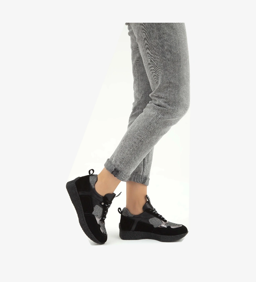 Tamer Tanca Kadın Hakiki Deri Siyah Sneakers &amp; Spor Ayakkabı - Görsel 1