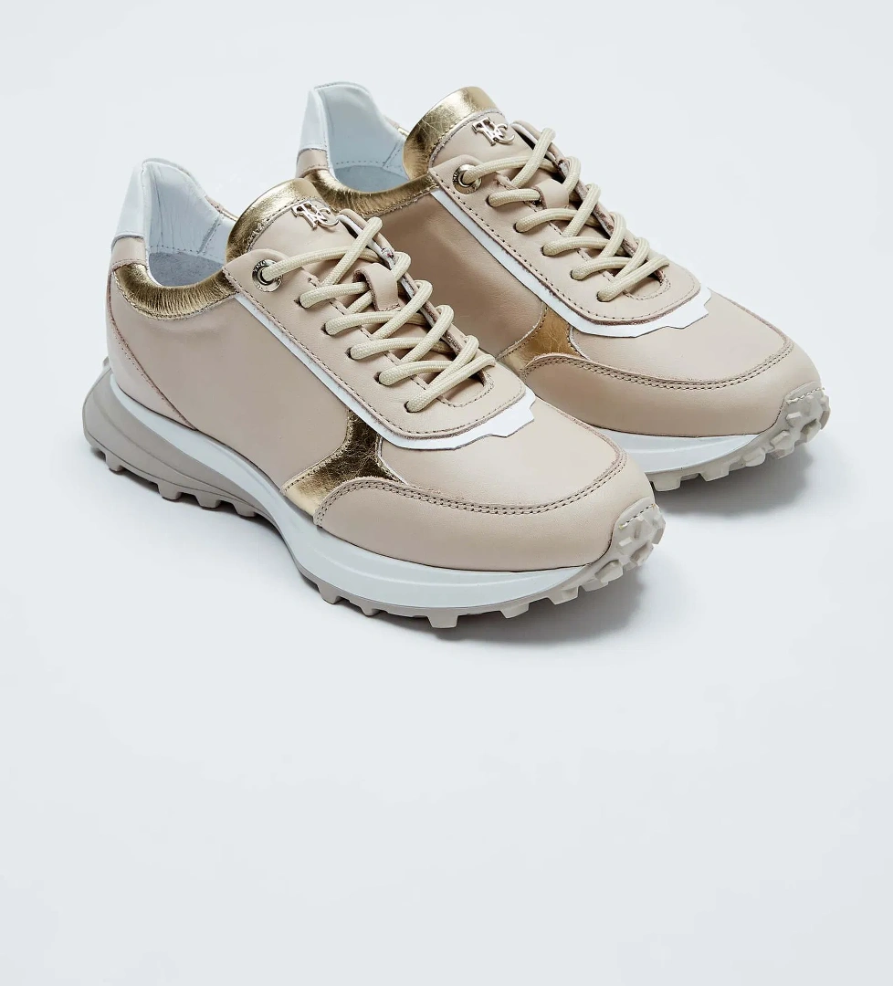 Tamer Tanca Tamer Tanca Kadın Hakiki Deri Bej Sneakers & Spor Ayakkabı model görseli