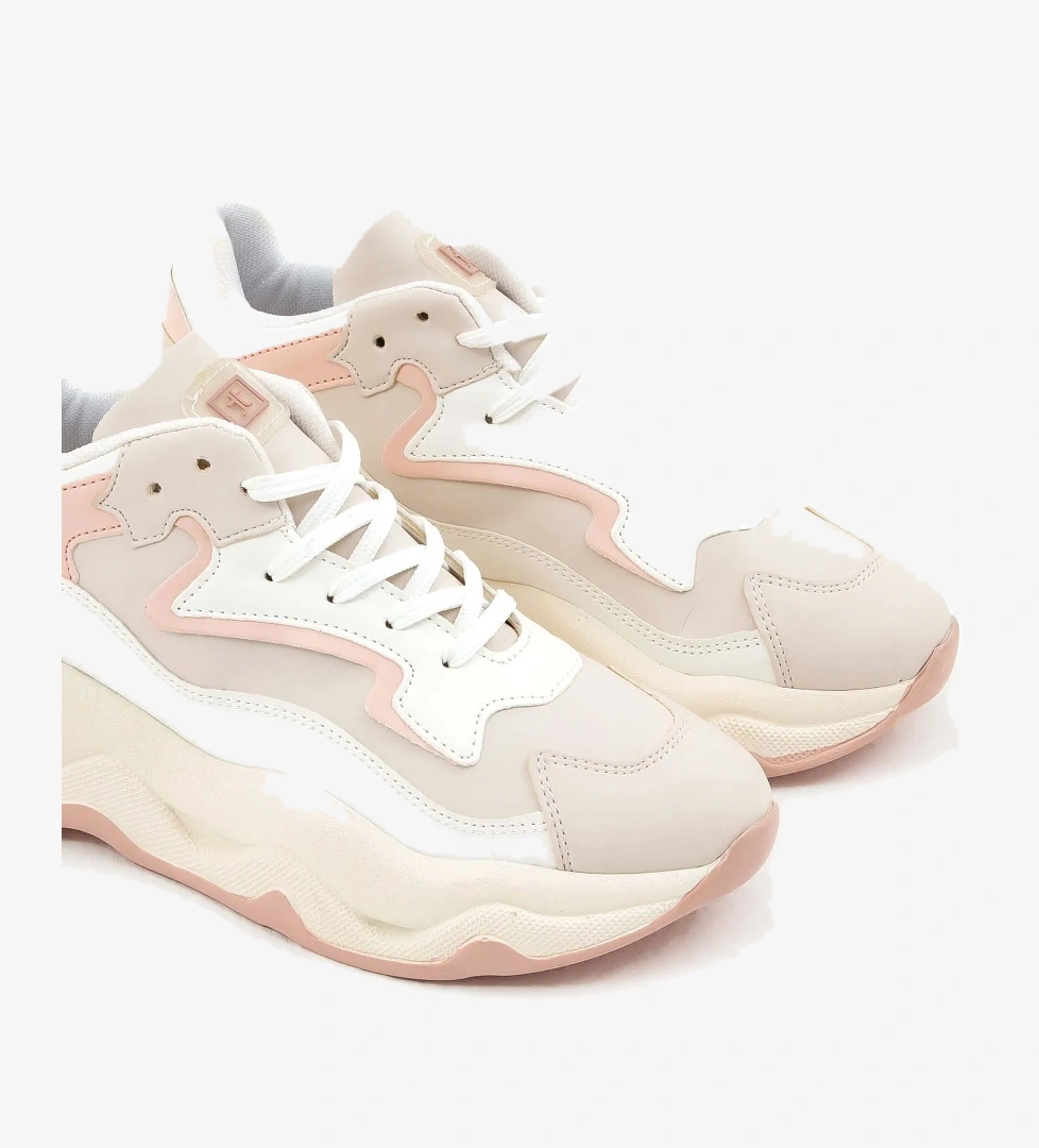 Tamer Tanca Kadın Vegan Bej Sneakers &amp; Spor Ayakkabı - Görsel 1