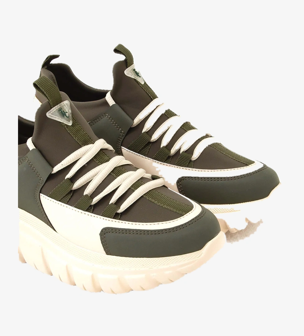 Tamer Tanca Kadın Vegan Haki Sneakers &amp; Spor Ayakkabı - Görsel 1