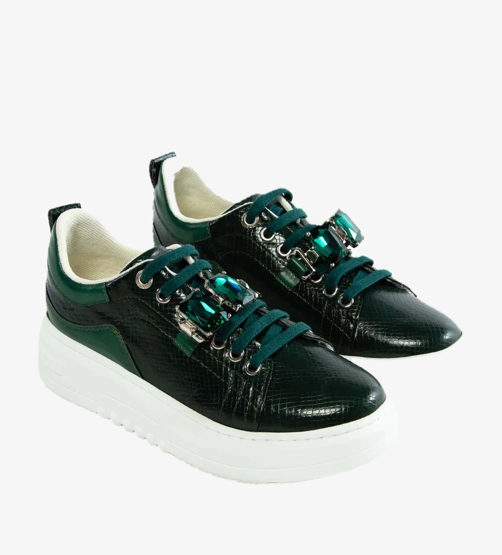 Tamer Tanca Kadın Vegan Yeşil Sneakers &amp; Spor Ayakkabı - Görsel 1