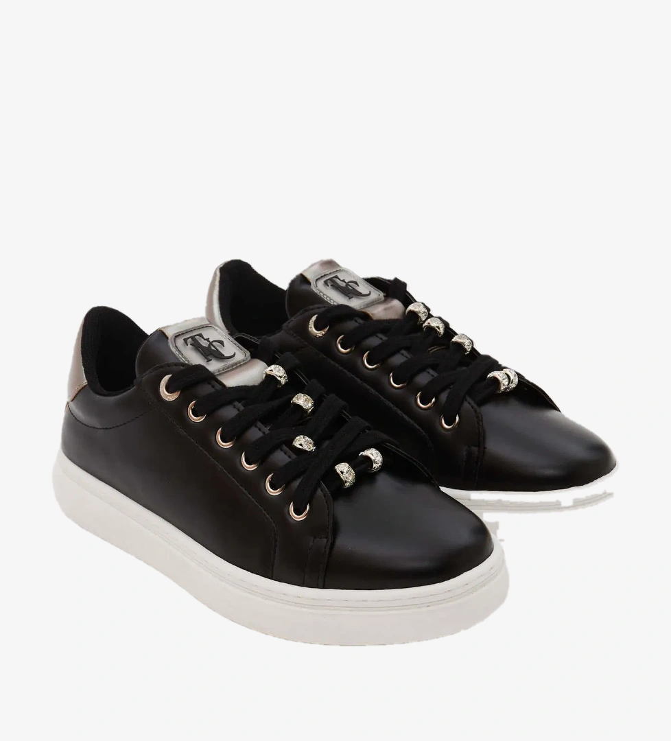 Tamer Tanca Kadın Vegan Siyah Sneakers &amp; Spor Ayakkabı - Görsel 1