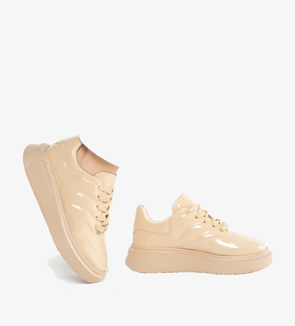 Tamer Tanca Kadın Vegan Bej Sneakers & Spor Ayakkabı - Görsel 1