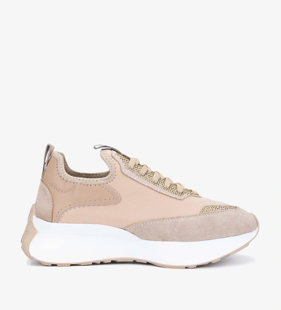 Tamer Tanca Kadın Vegan Bej Sneakers &amp; Spor Ayakkabı - Görsel 1