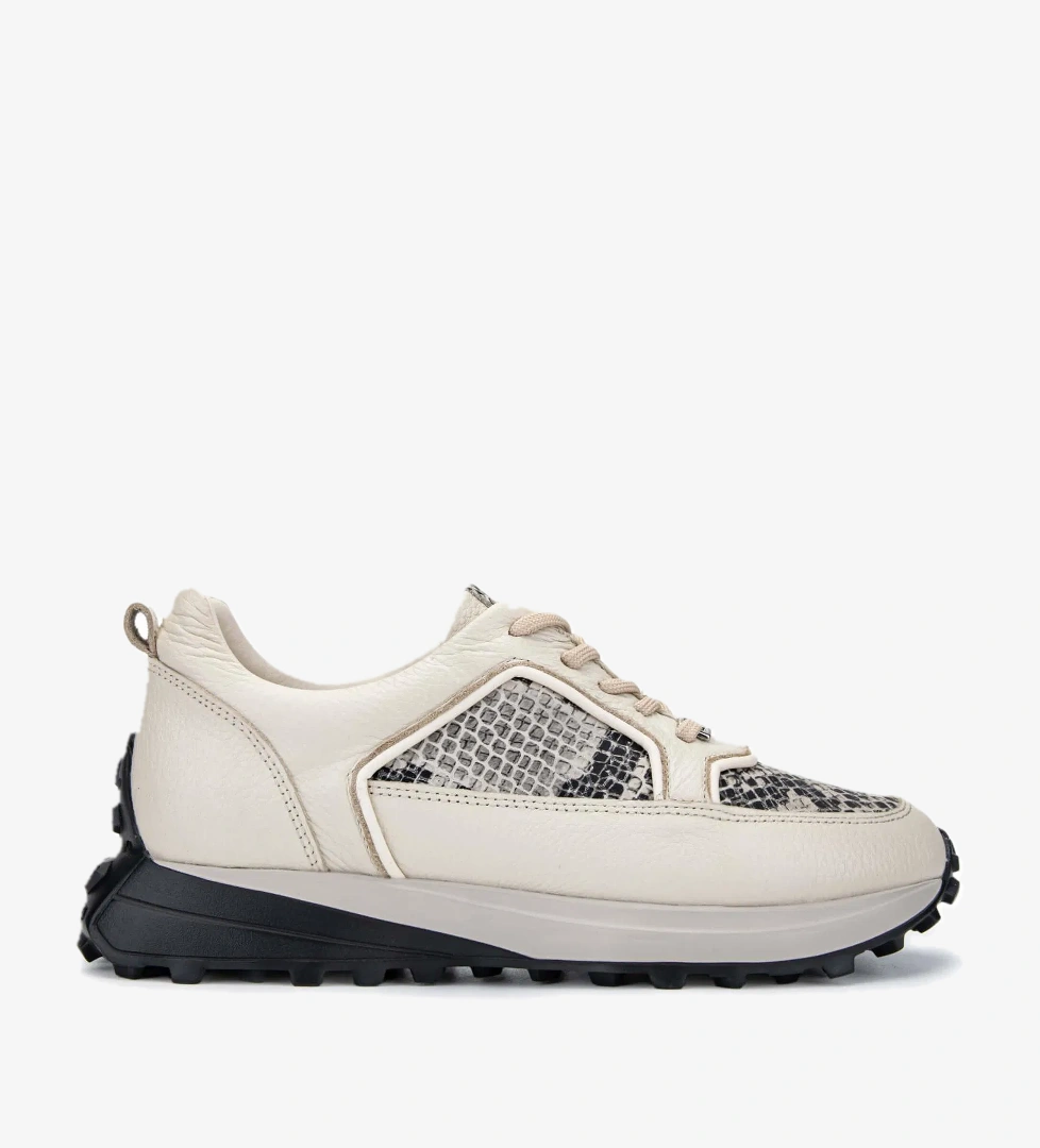 Tamer Tanca Tamer Tanca Kadın Hakiki Deri Bej Sneakers & Spor Ayakkabı model görseli