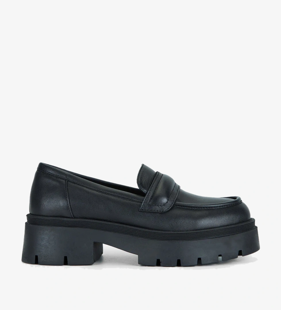 Tamer Tanca Kadın Hakiki Deri Siyah Deri Casual Ayakkabı - Görsel 1