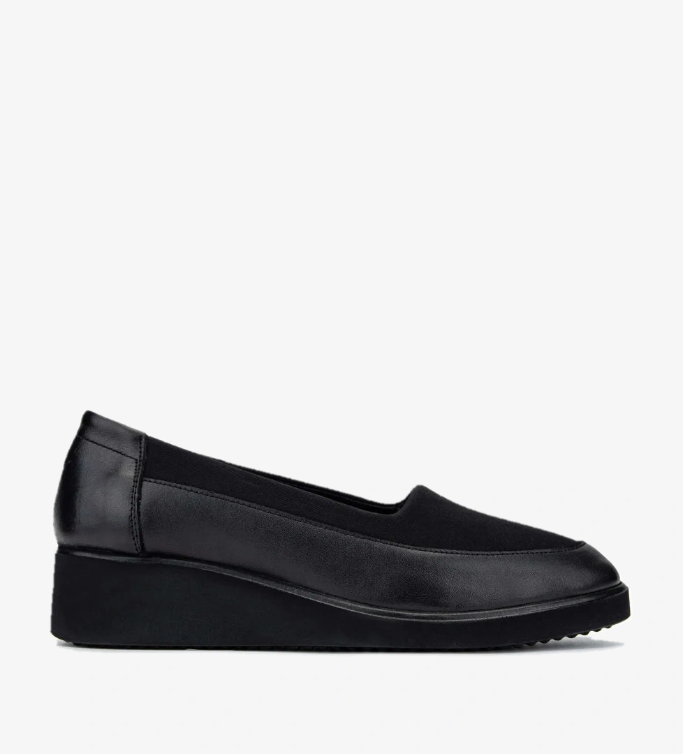 Tamer Tanca Kadın Hakiki Deri Siyah Casual Ayakkabı - Görsel 1