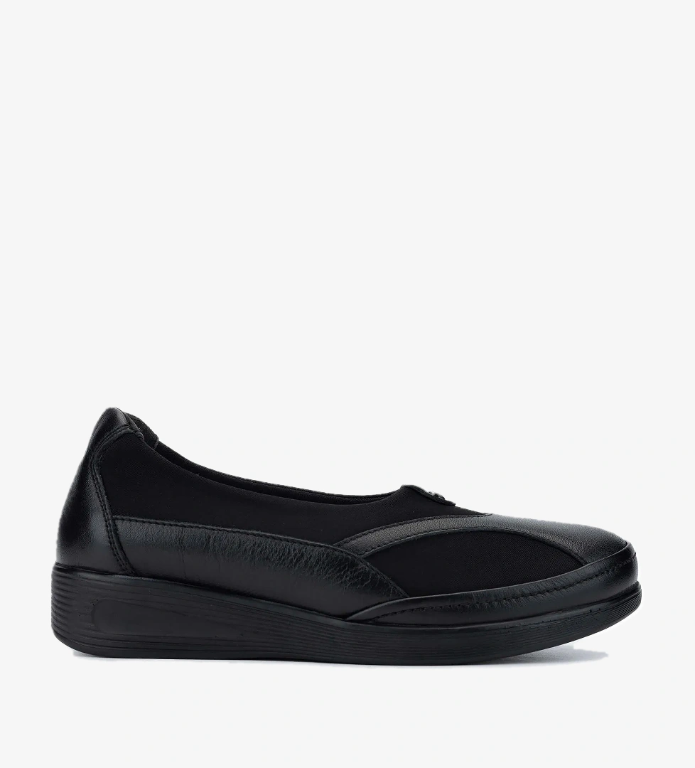 Tamer Tanca Kadın Hakiki Deri Siyah Casual Ayakkabı - Görsel 1