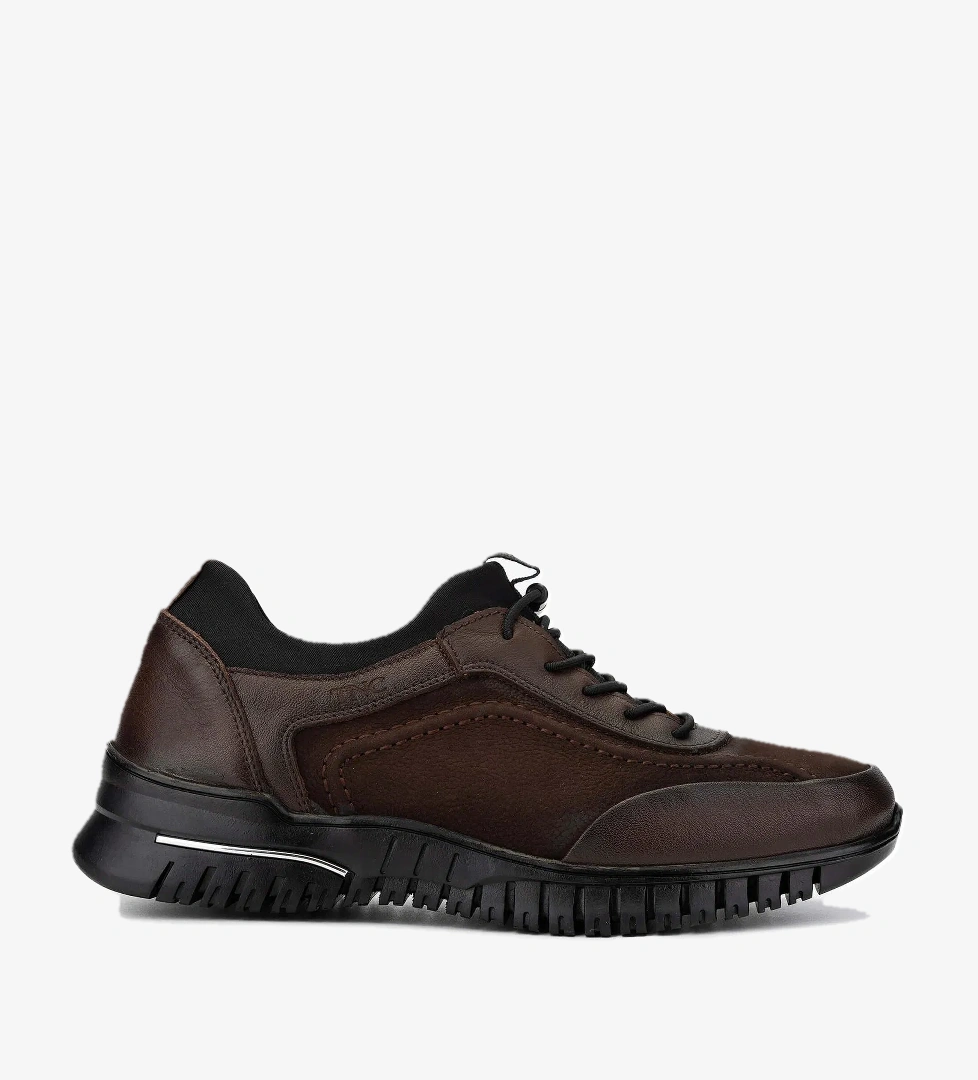 Tamer Tanca Kadın Hakiki Deri Kahverengi Nubuk Casual Ayakkabı - Görsel 1