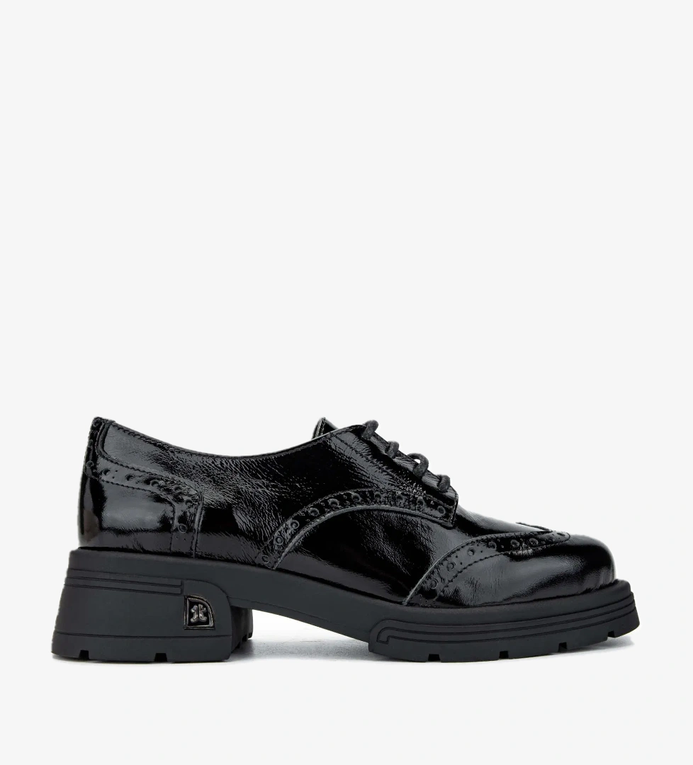 Tamer Tanca Tamer Tanca Kadın Hakiki Deri Siyah Rugan Casual Ayakkabı model görseli