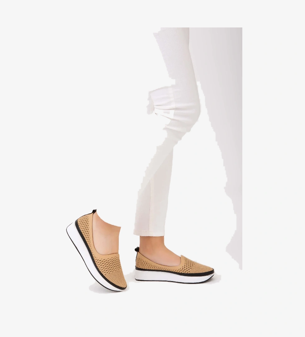 Tamer Tanca Kadın Vegan Vizon Casual Ayakkabı - Görsel 1