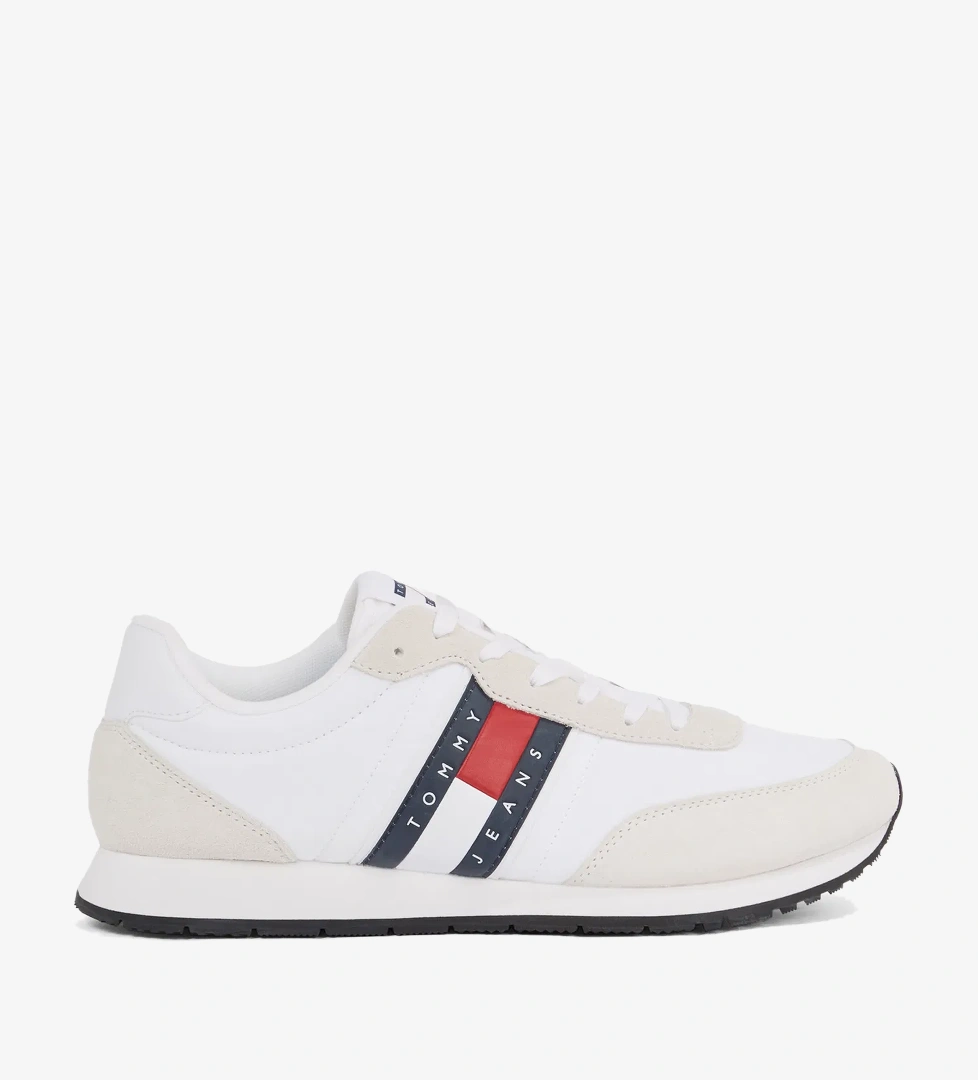 Tommy Hilfiger Runner Casual Ess Erkek Beyaz Sneaker - Görsel 1