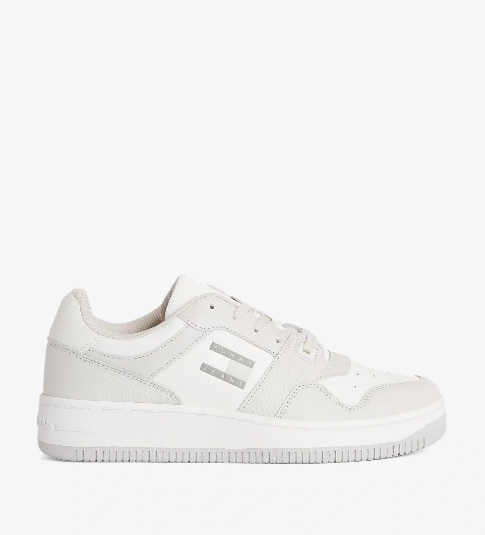 Tommy Hilfiger Tommy Hilfiger Tjm Retro Basket Cupsole Tumble Erkek Gri Spor Sneaker Ayakkabı model görseli