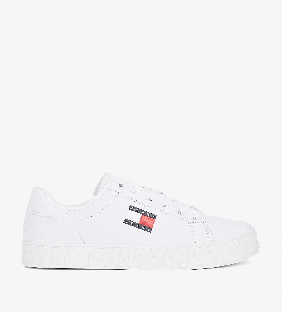 Tommy Hilfiger Logo Ess Kadın Beyaz Sneaker - Görsel 1