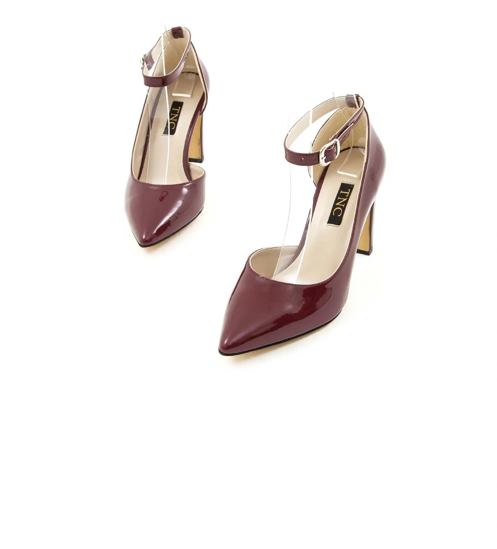Tamer Tanca Tamer Tanca Kadın Vegan Bordo Topuklu &amp; Stiletto Ayakkabı model görseli