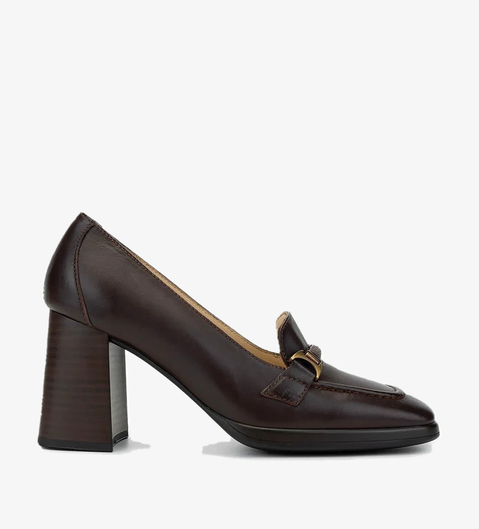 Tamer Tanca Kadın Hakiki Deri Kahverengi Topuklu Ayakkabı - Görsel 1