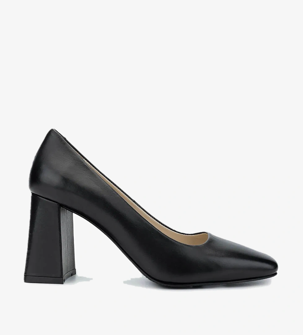 Tamer Tanca Tamer Tanca Kadın Hakiki Deri Siyah Deri Topuklu Ayakkabı model görseli