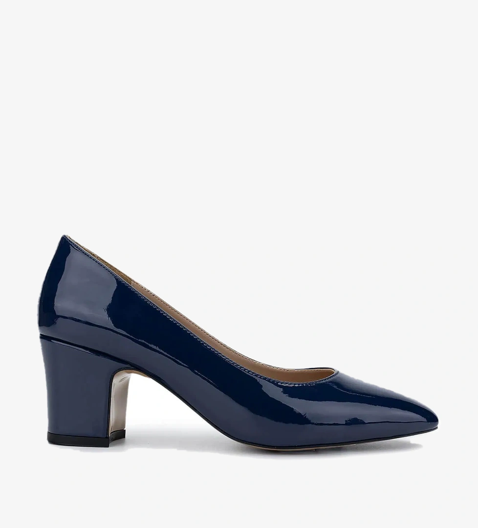 Tamer Tanca Kadın Vegan Lacivert Topuklu Ayakkabı - Görsel 1