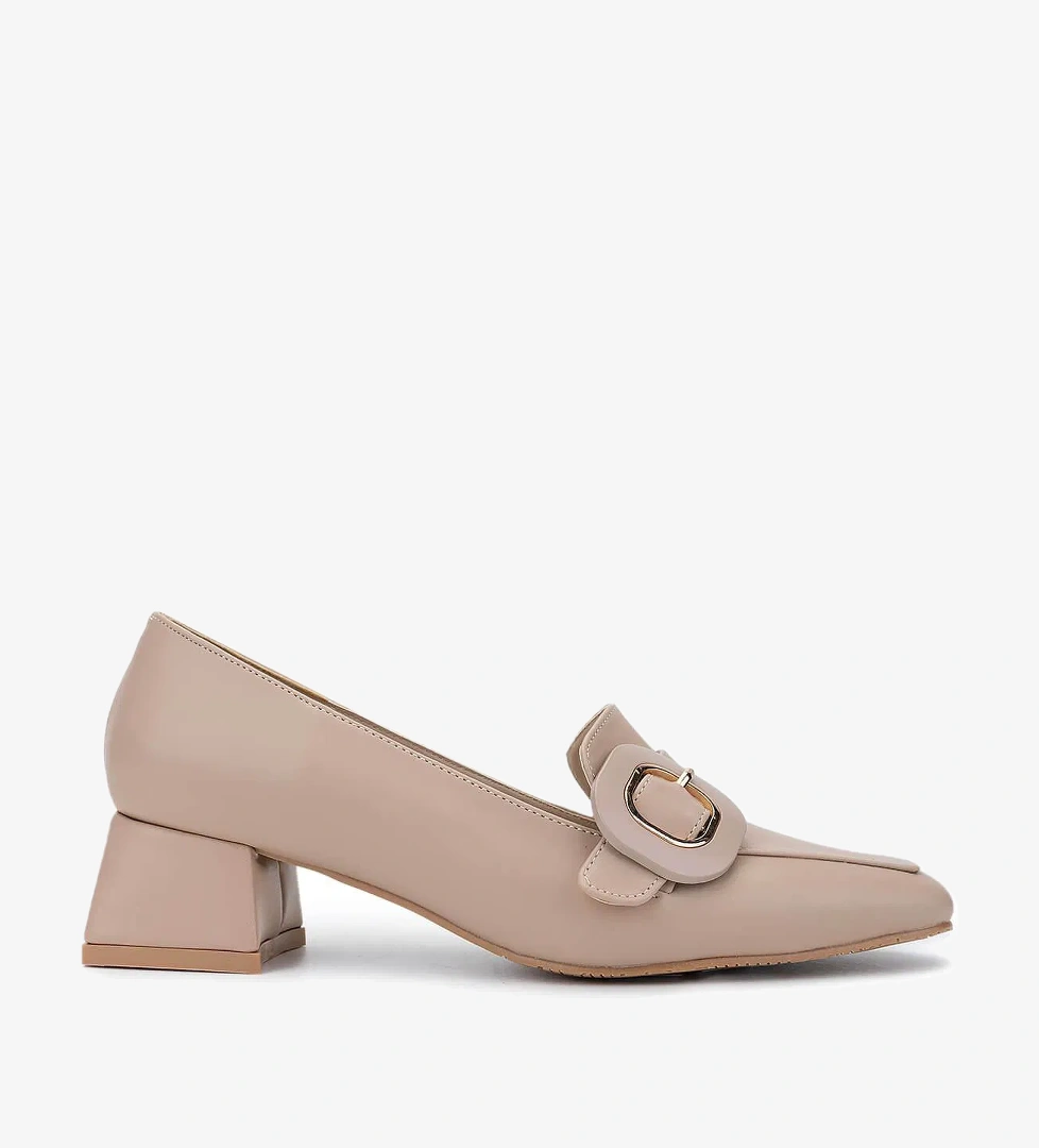 Tamer Tanca Kadın Vegan Bej Topuklu Ayakkabı - Görsel 1