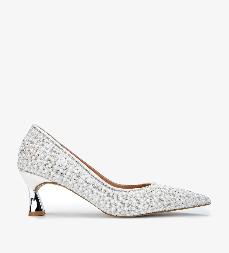 Tamer Tanca Kadın Hakiki Deri Bej Topuklu Ayakkabı - Görsel 1