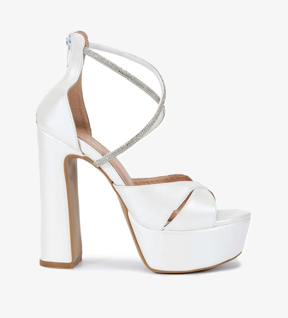 Tamer Tanca Kadın Hakiki Deri Bej Topuklu Ayakkabı - Görsel 1