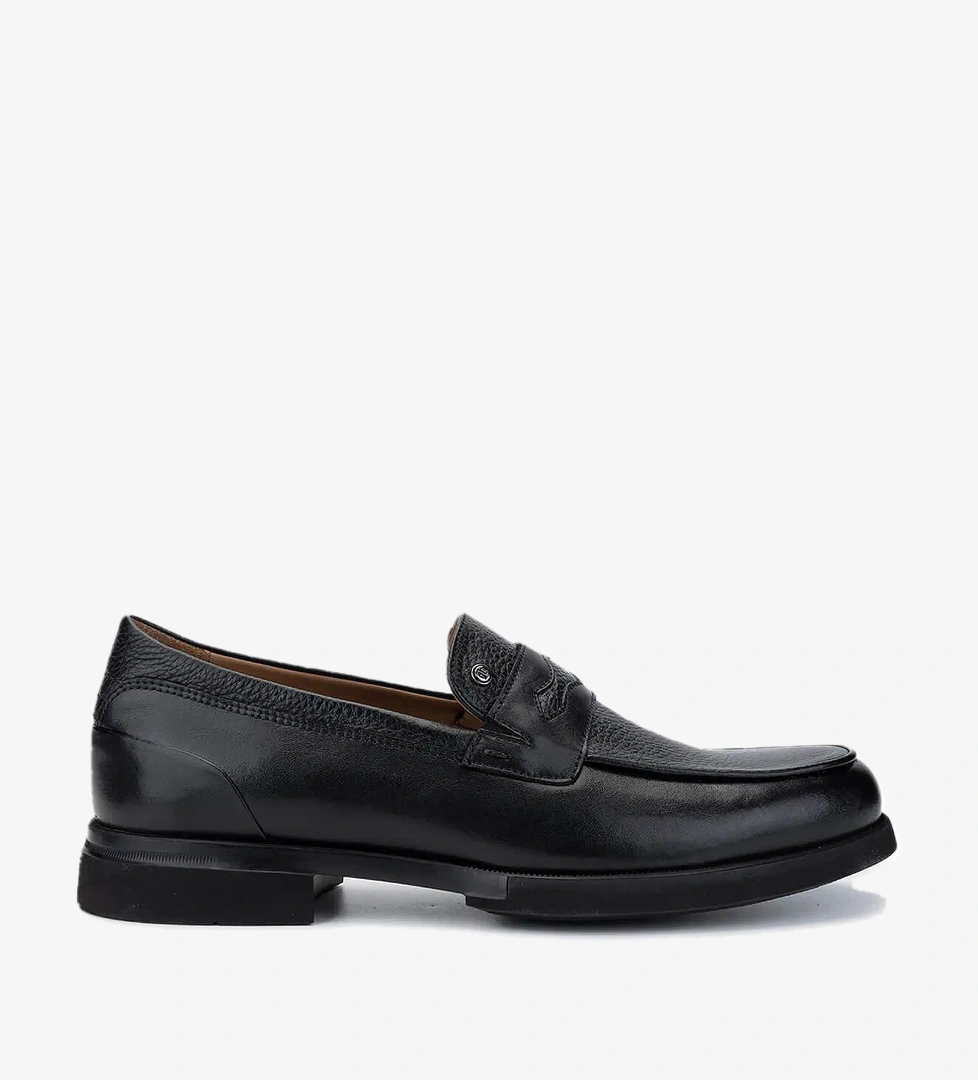 Tamer Tanca Tamer Tanca Erkek Hakiki Deri Siyah Loafer Ayakkabı model görseli