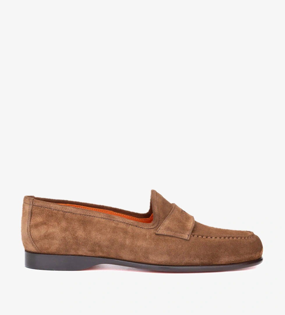 Tamer Tanca Erkek Hakiki Deri Tütün Süet Loafer Ayakkabı - Görsel 1