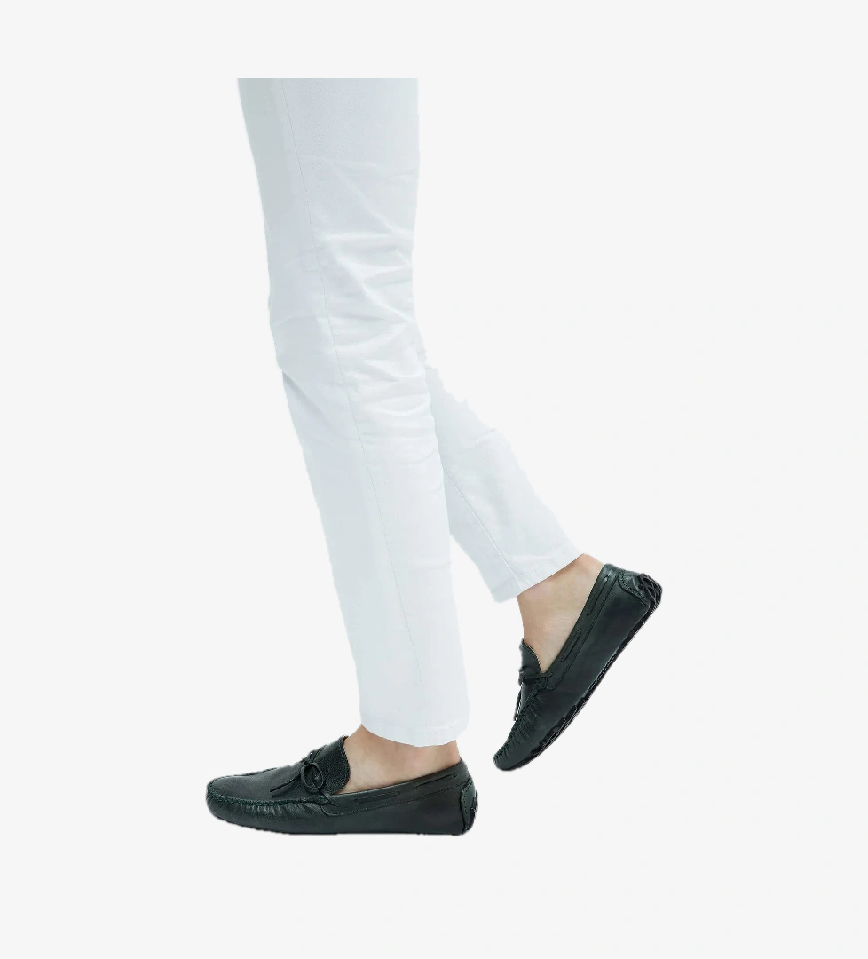 Tamer Tanca Erkek Hakiki Deri Yeşil Loafer Ayakkabı - Görsel 1