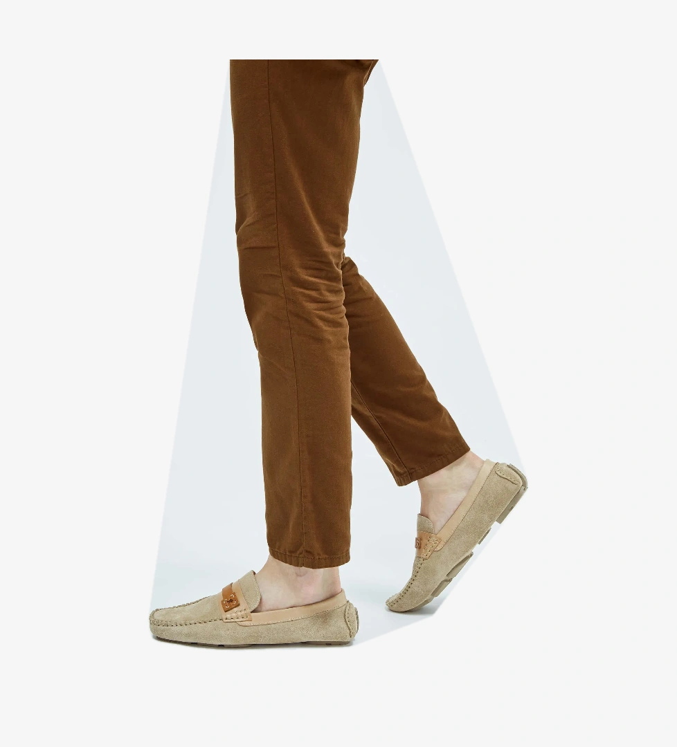 Tamer Tanca Tamer Tanca Erkek Hakiki Deri Bej Loafer Ayakkabı model görseli