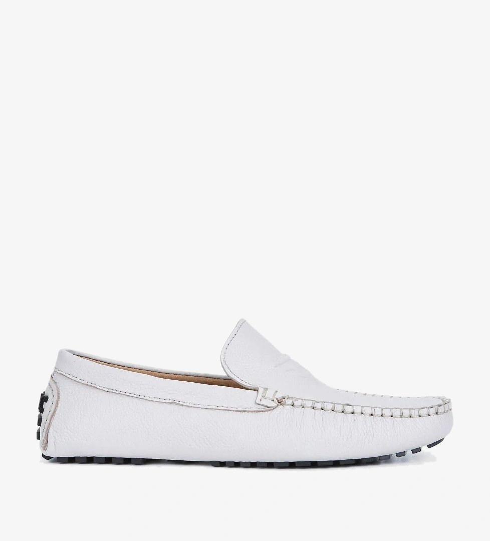 Tamer Tanca Erkek Hakiki Deri Bej Loafer Ayakkabı - Görsel 1