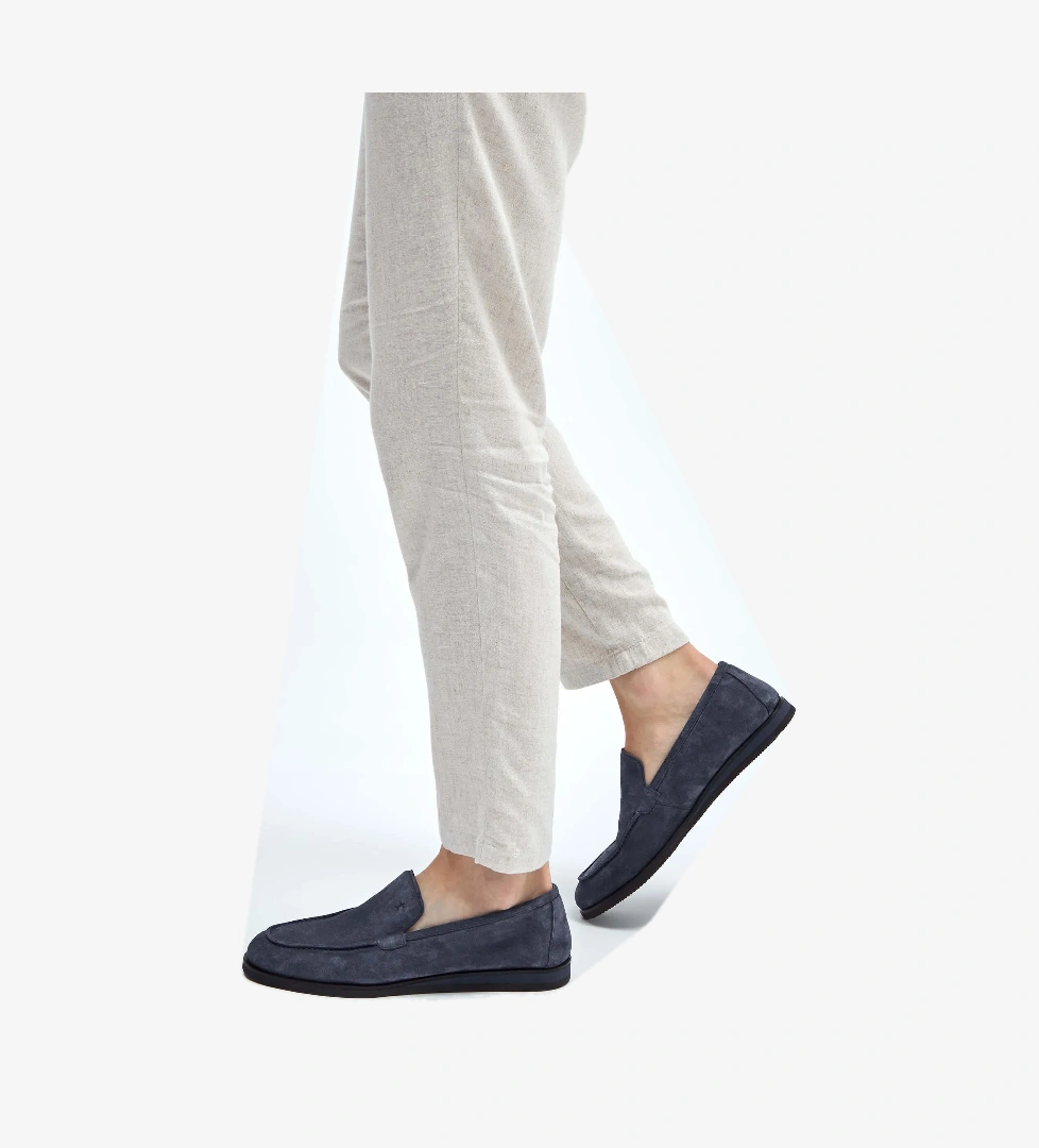 Tamer Tanca Tamer Tanca Erkek Hakiki Deri Gri Süet Loafer Ayakkabı model görseli