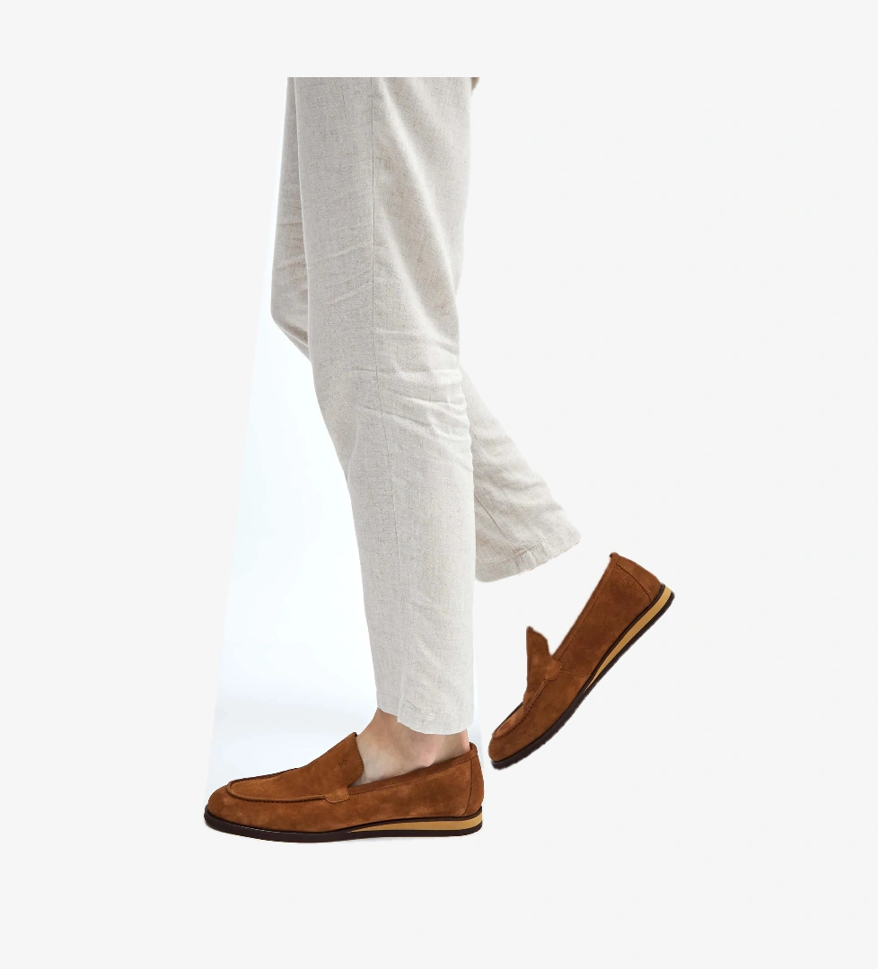 Tamer Tanca Erkek Hakiki Deri Tarçın Loafer Ayakkabı - Görsel 1