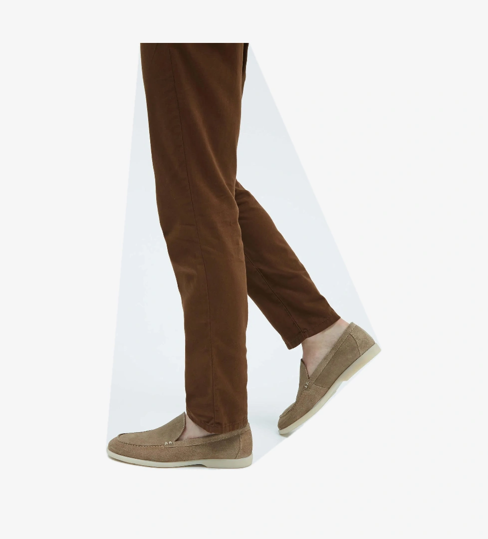 Tamer Tanca Erkek Hakiki Deri Bej Loafer Ayakkabı - Görsel 1